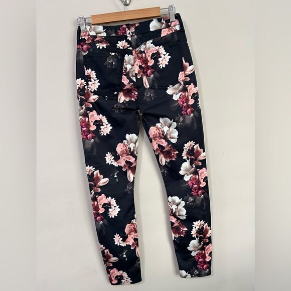 JEN7 by 7 For All Mankind Floral Print Ankle Skinny Jeans - Picture 10 of 14